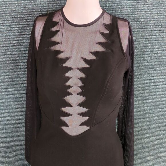 Halloween Party? Black Flame Illusion Mini-Dress - Picture 2 of 11